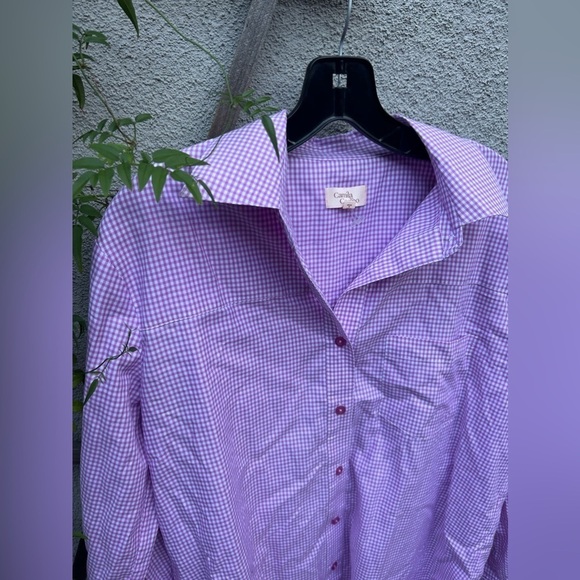 Camila Coelho Elliot Shirt Dress Pink Lilac Gingham Check - Picture 6 of 10